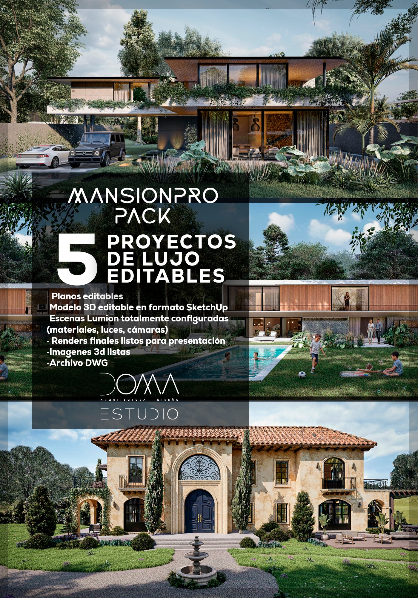 Colección Máster de Mansiones, Cabañas (MansionPro Pack)